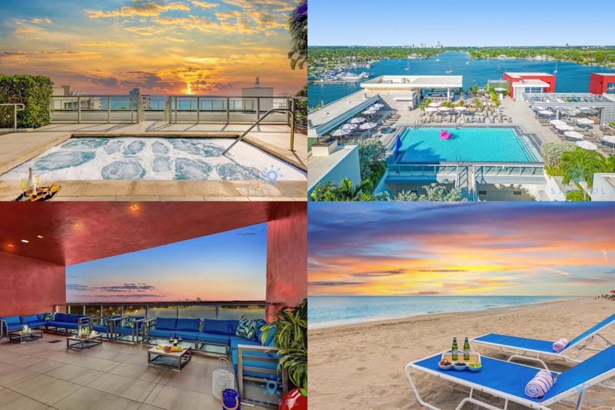 Rooftop Pool & Hot Tub - Gym - Hollywood Beach Extérieur photo